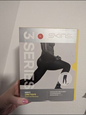 SKINS Men's 3 Series Black Long Tights XL